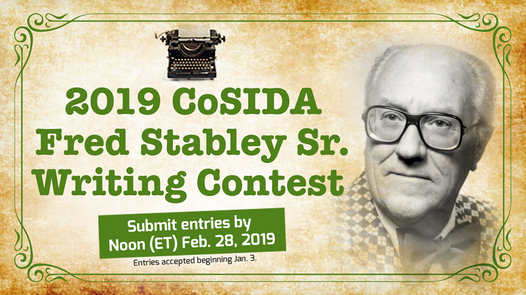 Submissions Close Feb. 28th For 2018-19 CoSIDA Fred Stabley, Sr. Writing Contest